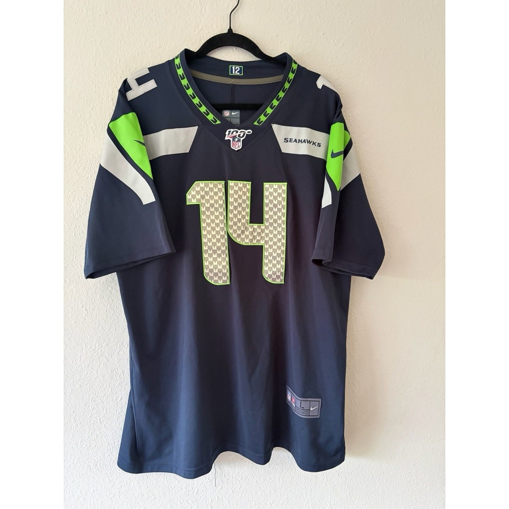 Nike Seattle Seahawks DK Metcalf Men's Blue Limited Jersey Size L NFL Football